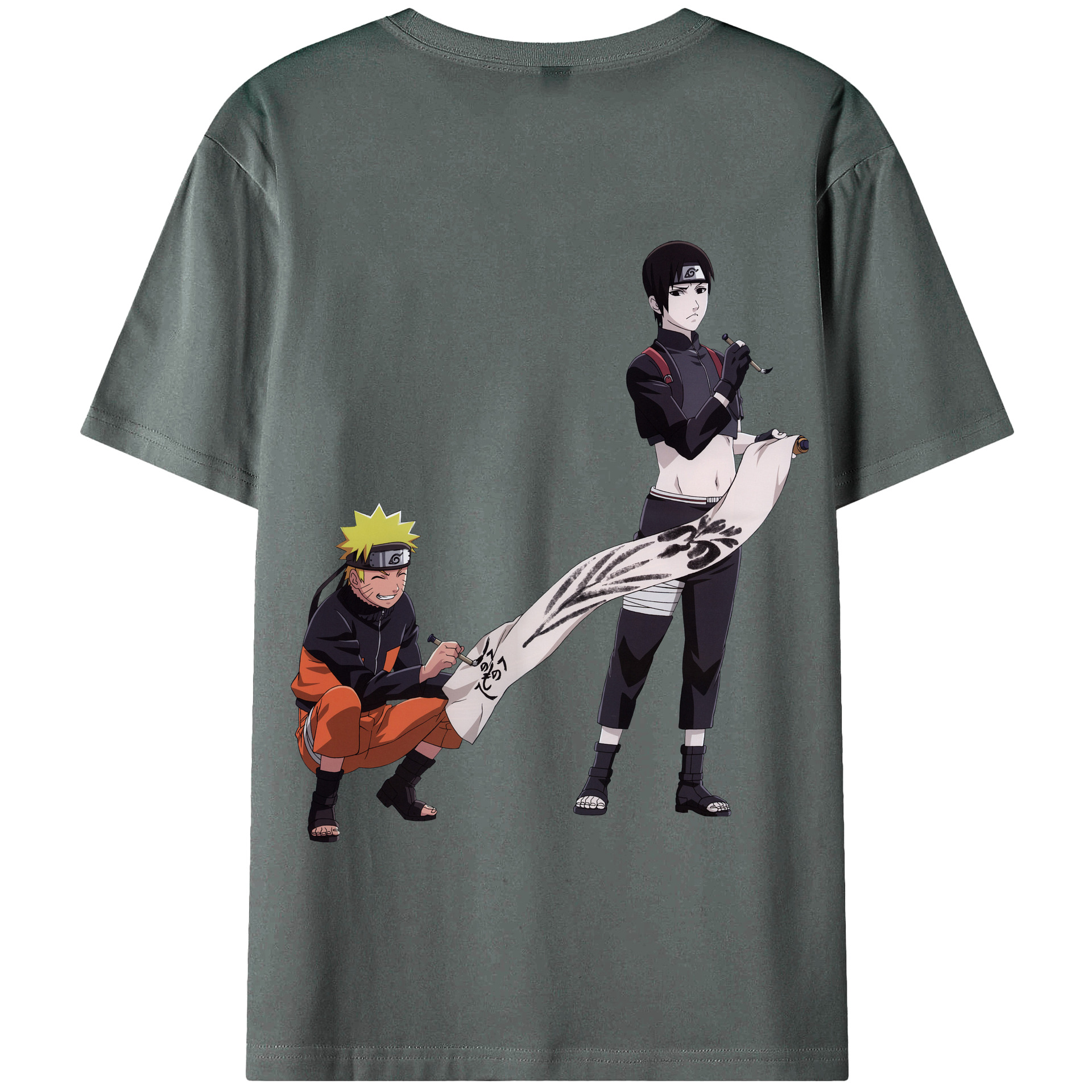 （画像用） NARUTO -ナルト- うずまき ナルト Uzumaki Naruto 綿100％半袖Tシャツ（背面プリント）
